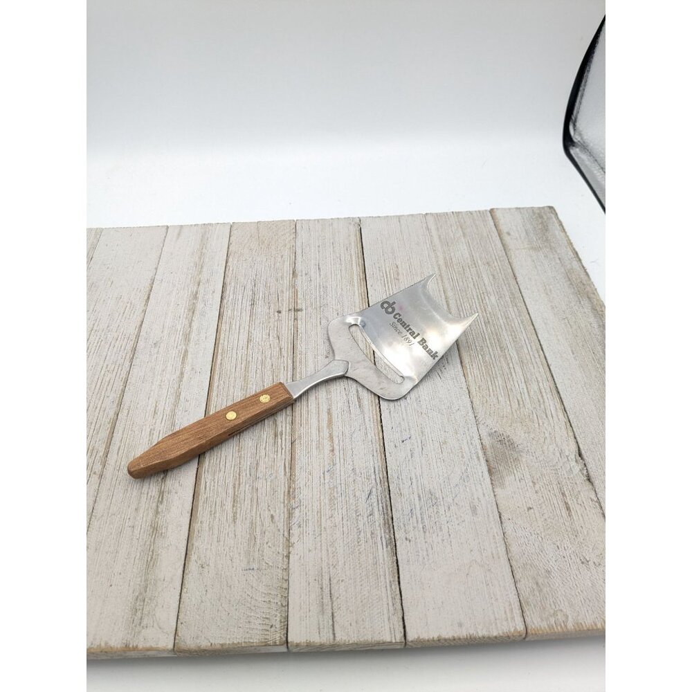 Vintage Stainless Steel Cheese Plane Slicer -Meat Knife - Planer Wood Handle #6